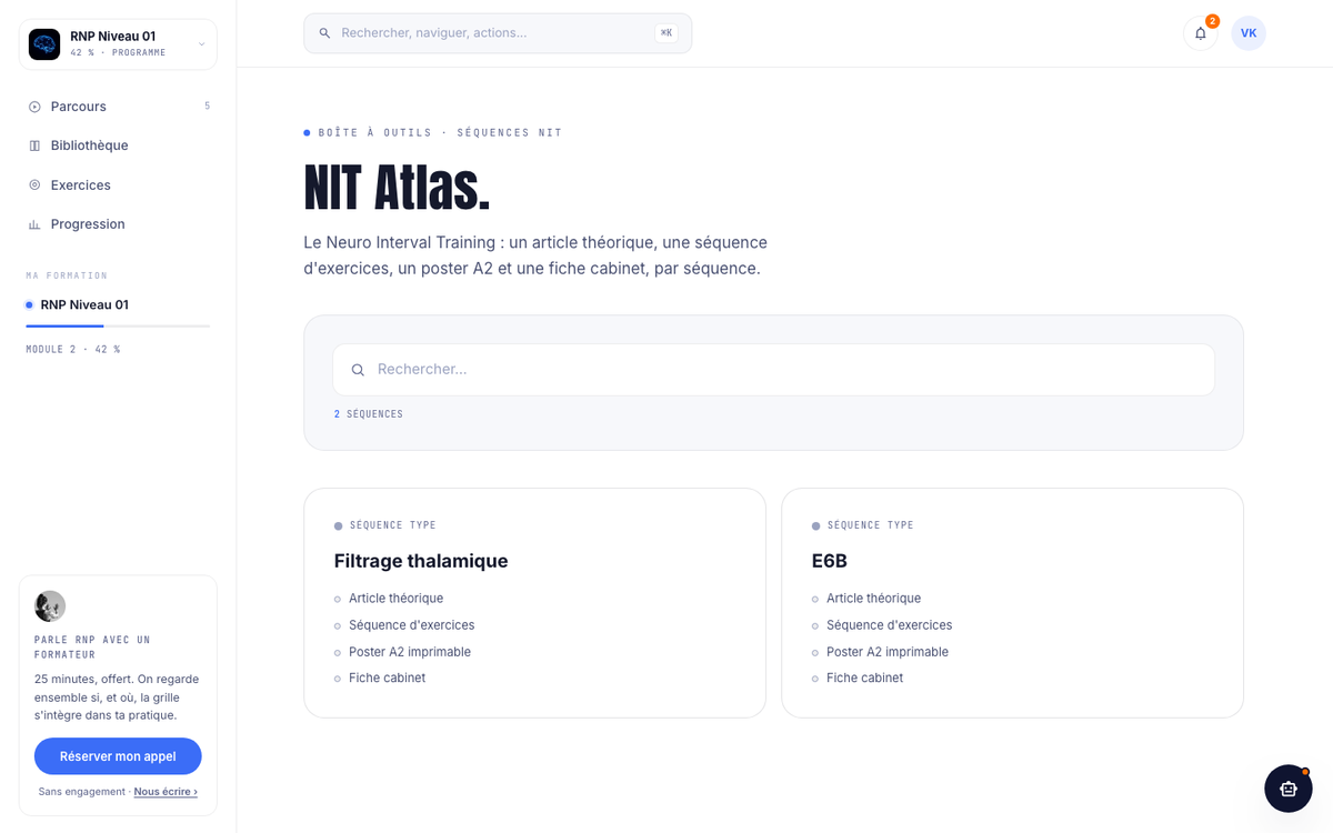 La bibliothèque des NIT dans l’espace de formation